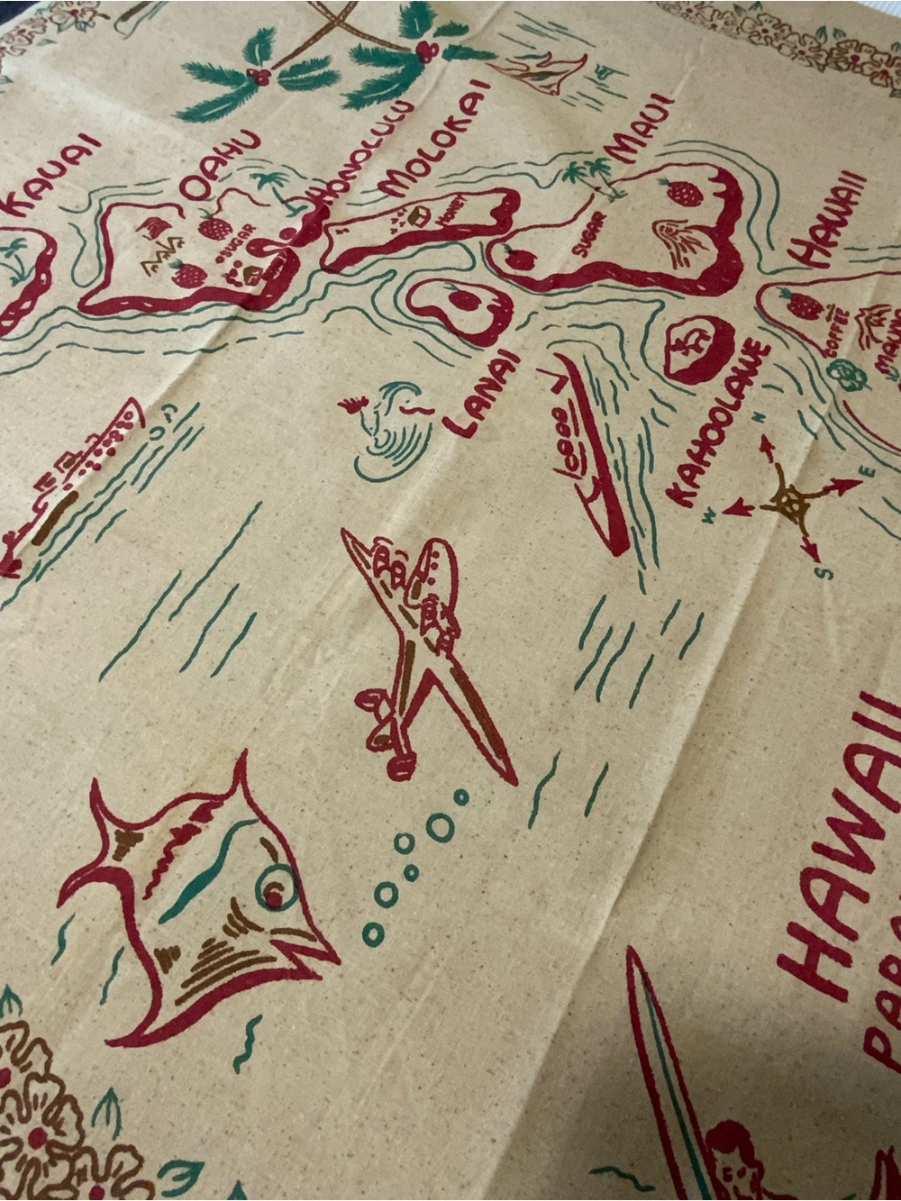 1940-50’s ‘Hawaii Paradise of the Pacific”Mint NOS
Tablecloth Rare - Picture 7 of 11